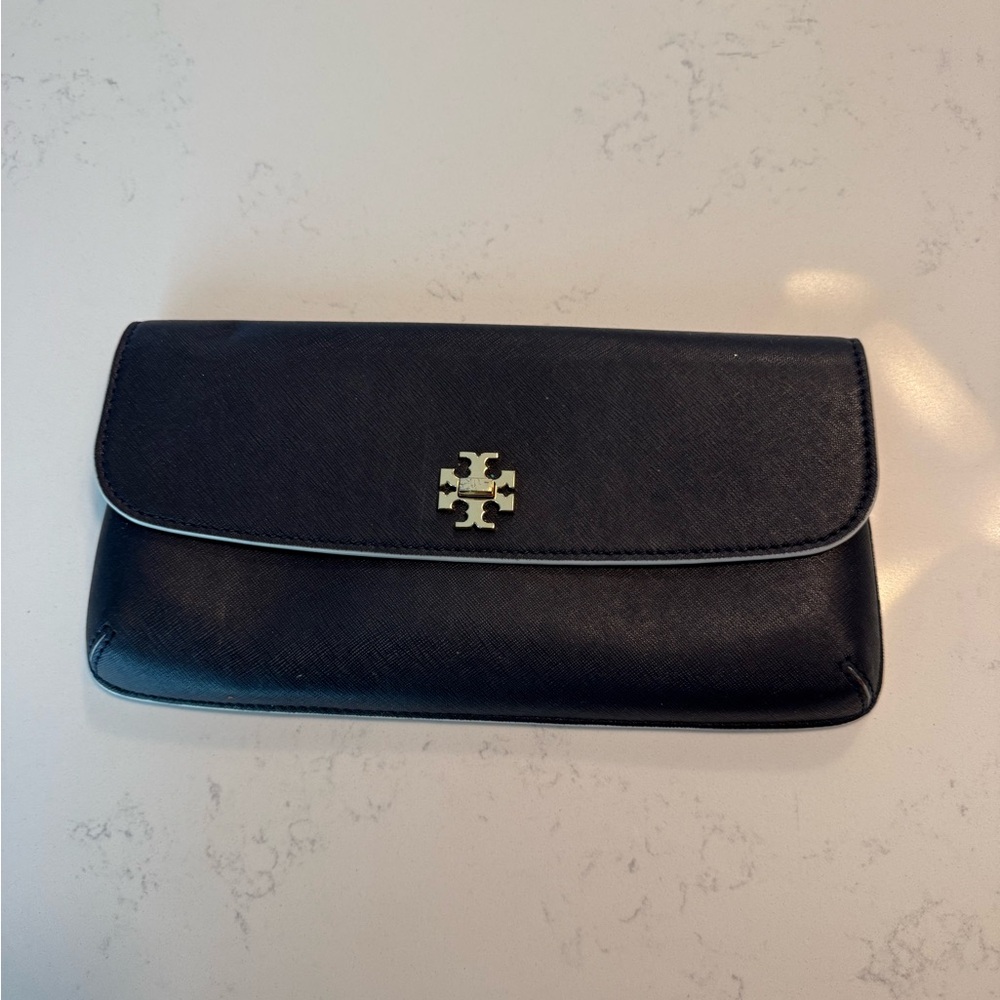 Tory Burch Black Leather Clutch